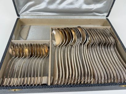 Part of a silver-plated menagère, filigree...
