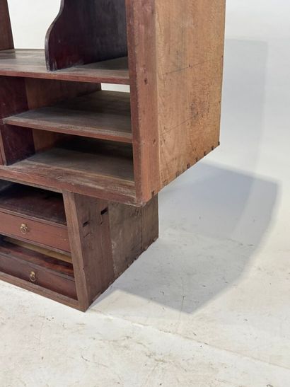 Suite of two mahogany front storage pedestals...