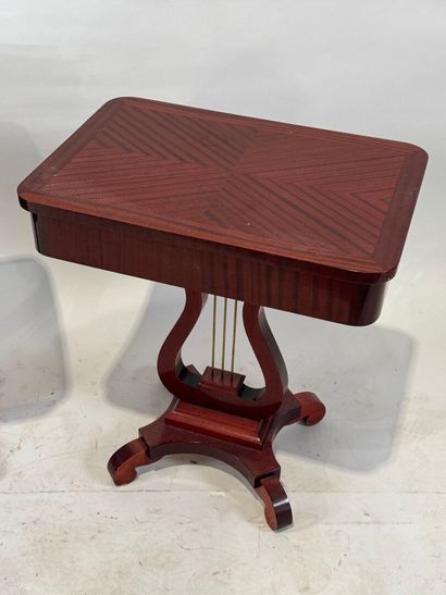 Pair of wood and veneer drop-leaf flying...