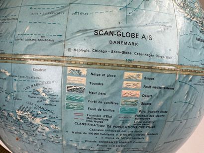 SCAN-GLOBE, Denmark.
Papier-mâché globe with...