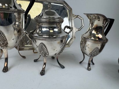 Silver-plated tea and coffee set including...