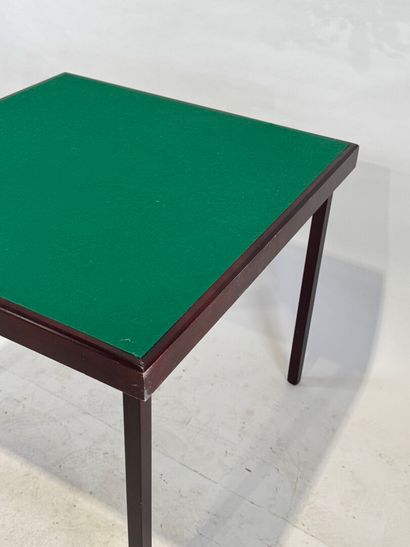 Le Bridgeur.
Folding bridge table in stained...