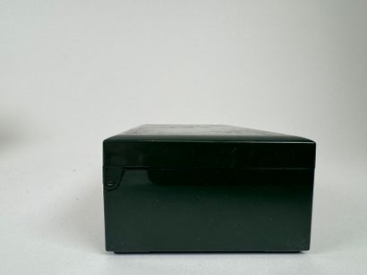 Two rectangular boxes in inlaid elm burl...