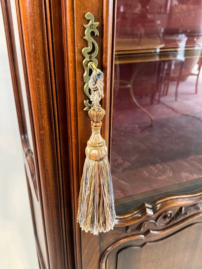 Molded and carved wood display case opening...