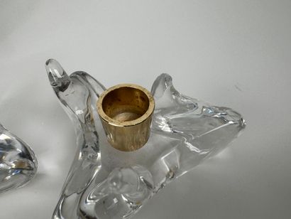 Moulded and pressed crystal lot including...