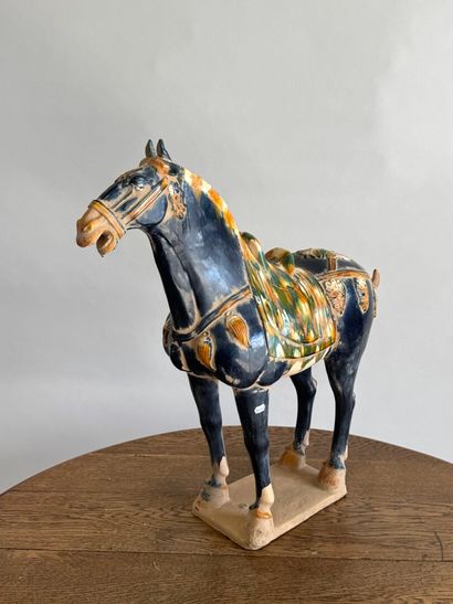 CHINA, 20th century.
TANG style.
Large polychrome...