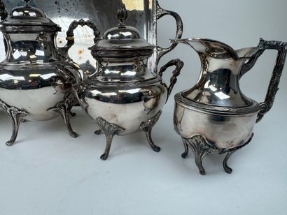 Silver-plated tea and coffee service including...
