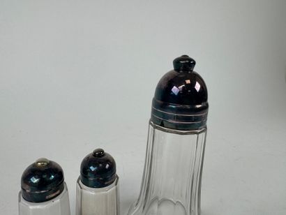 CHRISTOFLE. Silver-plated metal and glass...