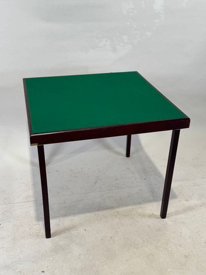 Le Bridgeur.
Folding bridge table in stained...
