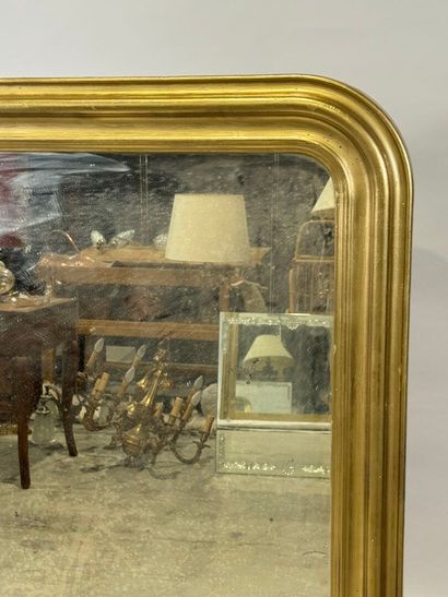 Wooden and stucco mirror with channels and...