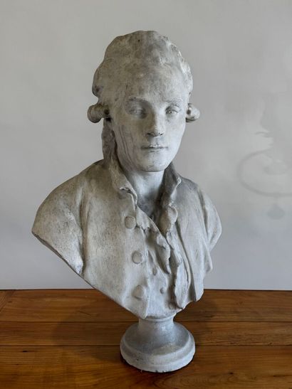French school, 20th century. Bust of a philosopher....