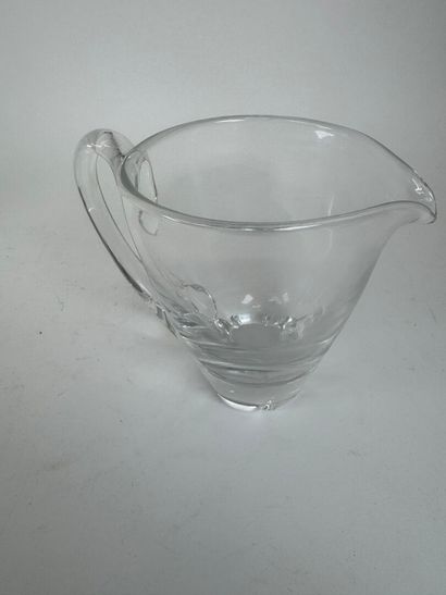 Crystal and glass lot including :
- large...