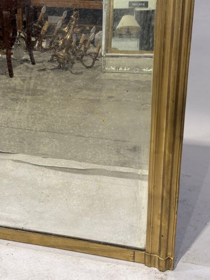 Wooden and stucco mirror with channels and...