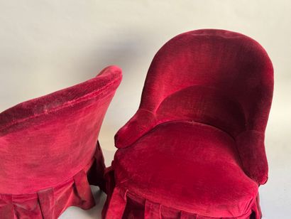 Pair of red velvet 