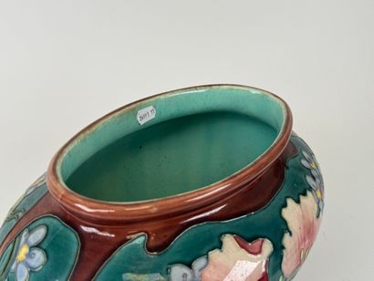 LONGCHAMP.
Large polychrome ceramic jardiniere...