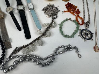 Lot of costume jewelry including necklaces,...