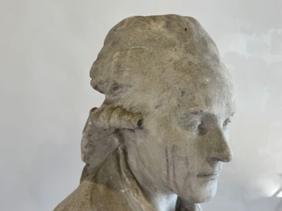 French school, 20th century. Bust of a philosopher....