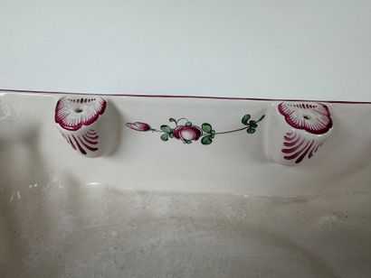 Polychrome earthenware fountain decorated...