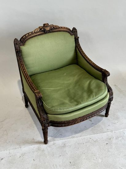 Louis XVI-style, molded and carved beech...