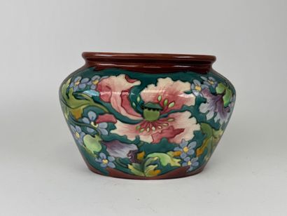 LONGCHAMP.
Large polychrome ceramic jardiniere...