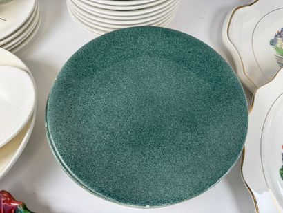 LONGCHAMP.
Part of a polychrome earthenware...