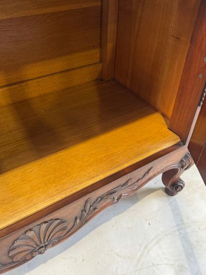 Molded and carved wood display case opening...