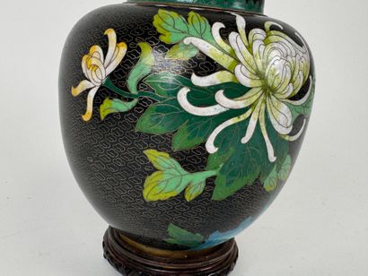 ASIA, 20th C. Cloisonné and enameled brass...