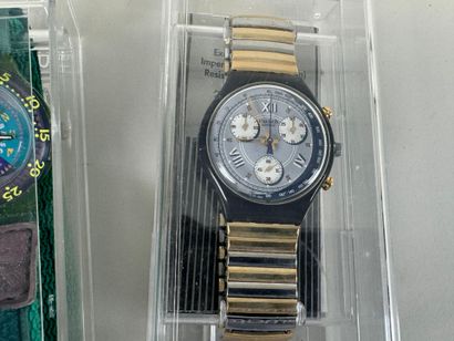 SWATCH.
Two wristwatches.
In case.
(not ...
