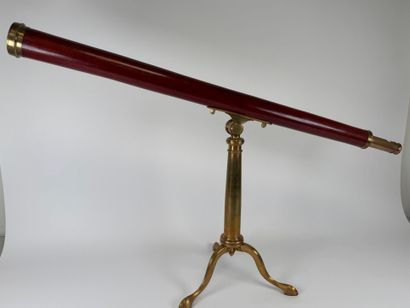 Stained-wood astronomical telescope with...