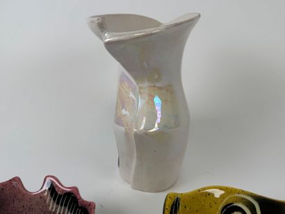 VALLAURIS . glazed ceramic lot comprising...