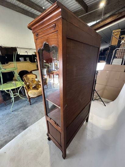 Molded and carved wood display case opening...