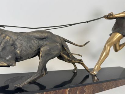 Géo MAXIM (1885-1940) 
Young Woman with Greyhounds....