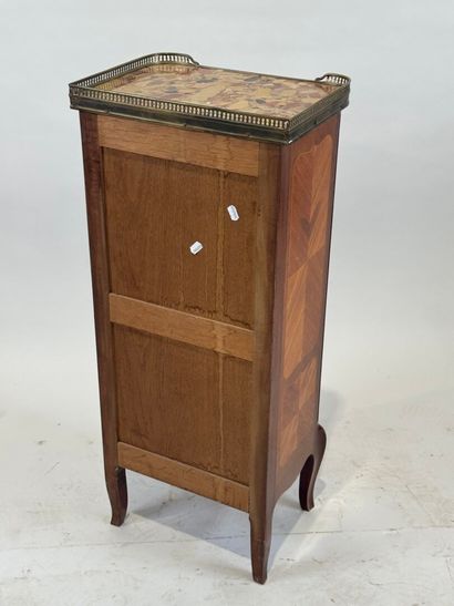 Small medallion cabinet in wood and veneer...