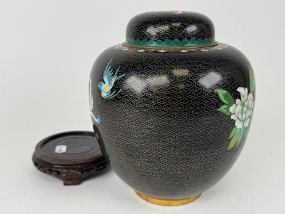 ASIA, 20th C. Cloisonné and enameled brass...