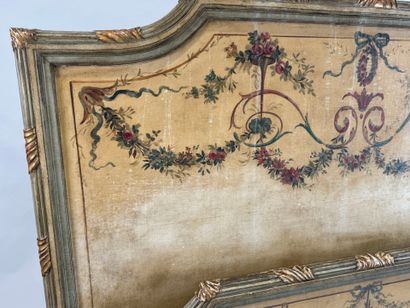 Moulded, carved, lacquered and gilded wooden...