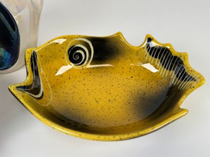 VALLAURIS . glazed ceramic lot comprising...