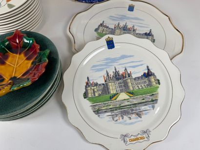LONGCHAMP.
Part of a polychrome earthenware...