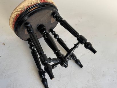 Molded, carved and blackened wood piano stool.
Napoleon...