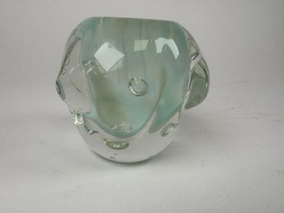 MURANO.
Small molded and bubbled glass vase...