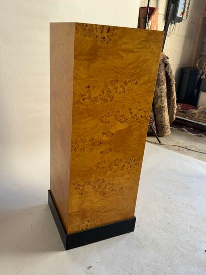 Square-section burr veneer sheath with blackened...