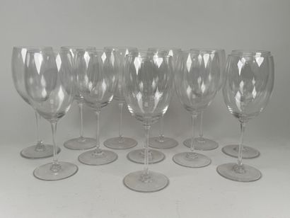 SEVRES France, suite of 12 stamped crystal...