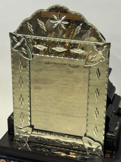 Venice mirror with beveled and chased glass...