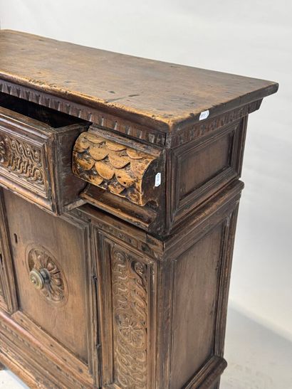 Small molded and carved wooden sideboard...