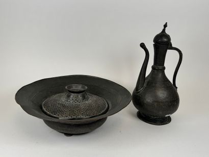PERSIA, early 20th century. 
Ewer and its...