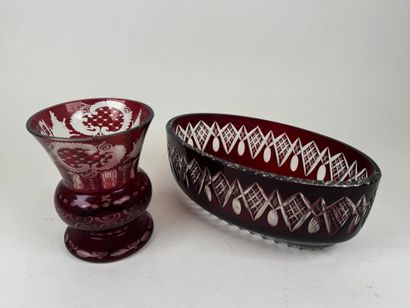 BOHEME.
Lot including :
- an oval planter.
10.5...