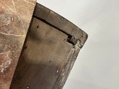 Small chest of drawers in wood and bottomless...