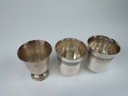 CHRISTOFLE GALLIA Suite of 3 silver-plated...
