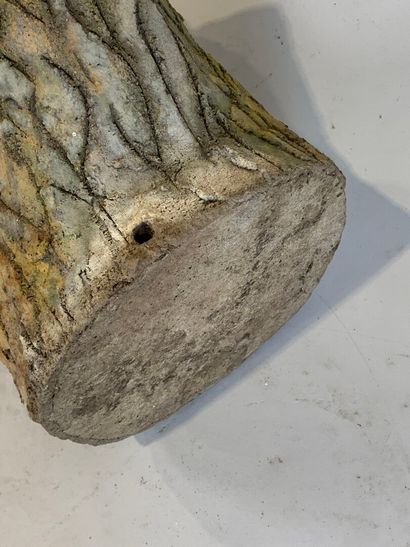 Reconstituted stone planter forming a tree...