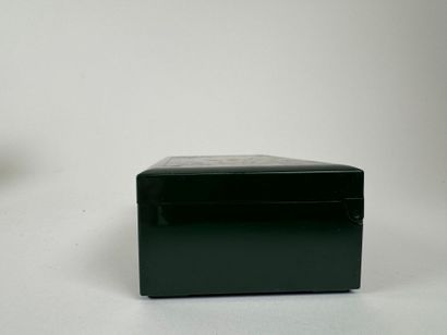 Two rectangular boxes in inlaid elm burl...