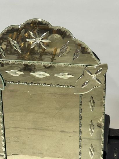 Venice mirror with beveled and chased glass...